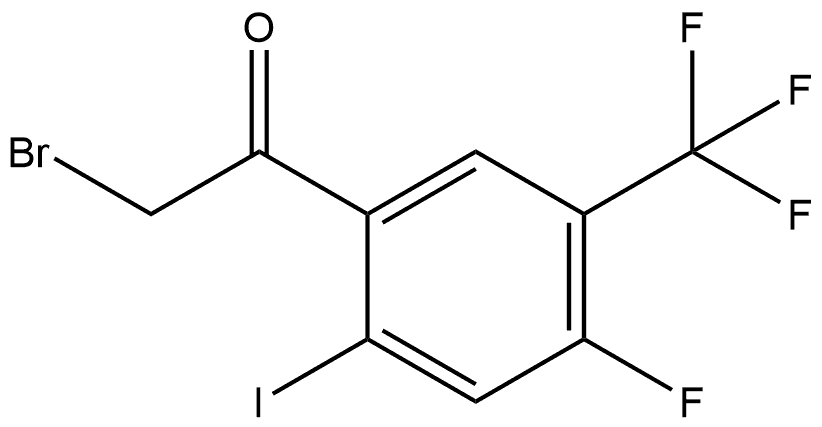 2-Bromo-1-[4-fluoro-2-iodo-5-(trifluoromethyl)phenyl]ethanone Structure