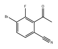 Benzonitrile, 2-acetyl-4-bromo-3-fluoro- 구조식 이미지