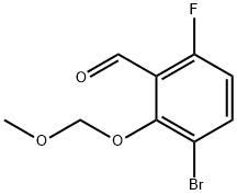 3-Bromo-6-fluoro-2-(methoxymethoxy)benzaldehyde Structure