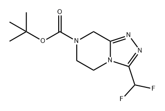 1,2,4-Triazolo[4,3-a]pyrazine-7(8H)-carboxylic acid, 3-(difluoromethyl)-5,6-dihydro-, 1,1-dimethylethyl ester 구조식 이미지