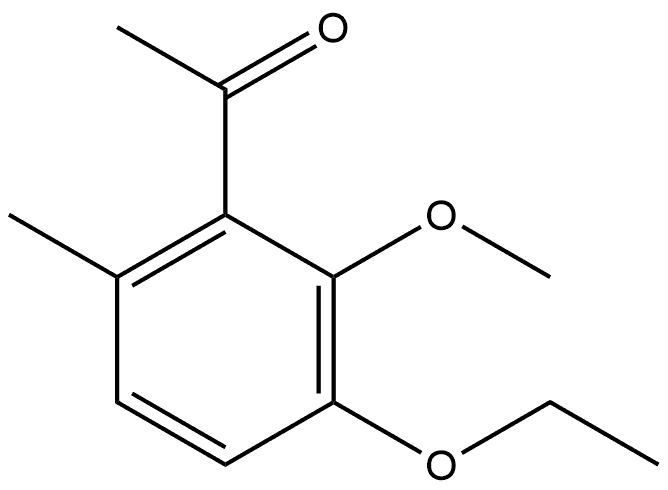 1-(3-Ethoxy-2-methoxy-6-methylphenyl)ethanone Structure