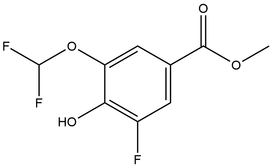 Methyl 3-(difluoromethoxy)-5-fluoro-4-hydroxybenzoate Structure