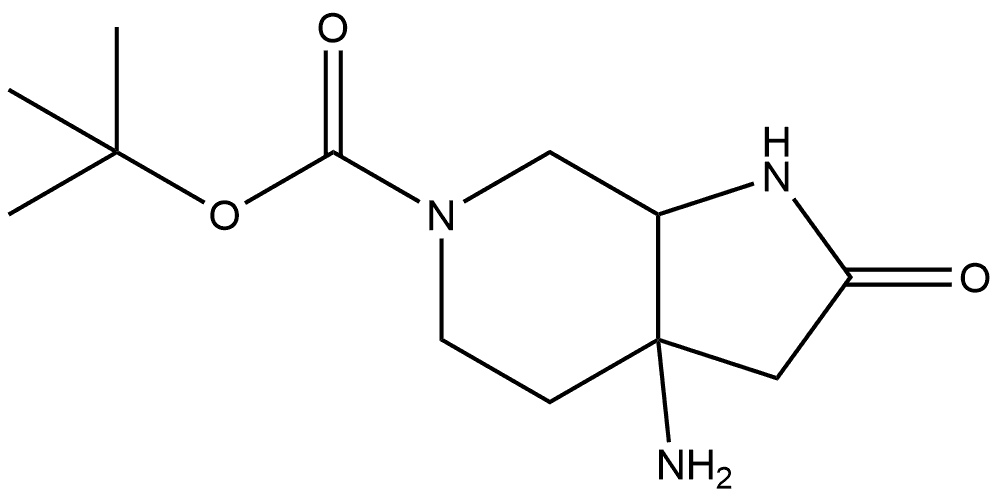 tert-butyl 3a-amino-2-oxo-octahydro-1H-pyrrolo[2,3-c]pyridine-6-carboxylate Structure