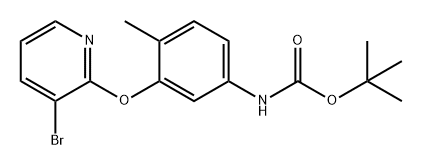 Carbamic acid, N-[3-[(3-bromo-2-pyridinyl)oxy]-4-methylphenyl]-, 1,1-dimethylethyl ester Structure