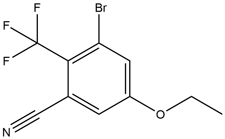 3-Bromo-5-ethoxy-2-(trifluoromethyl)benzonitrile Structure