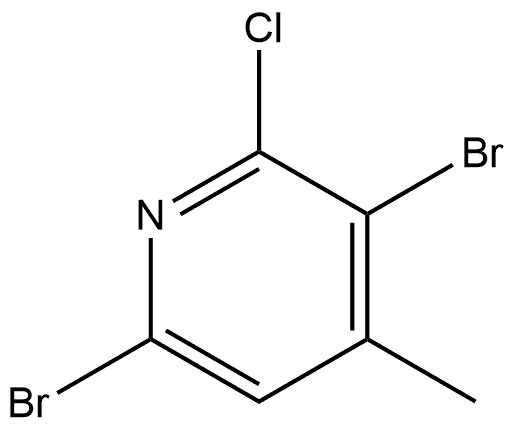 3,6-Dibromo-2-chloro-4-methylpyridine Structure