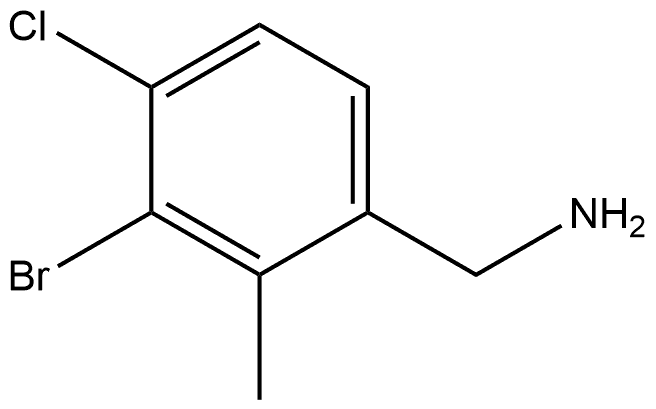 3-Bromo-4-chloro-2-methylbenzenemethanamine Structure