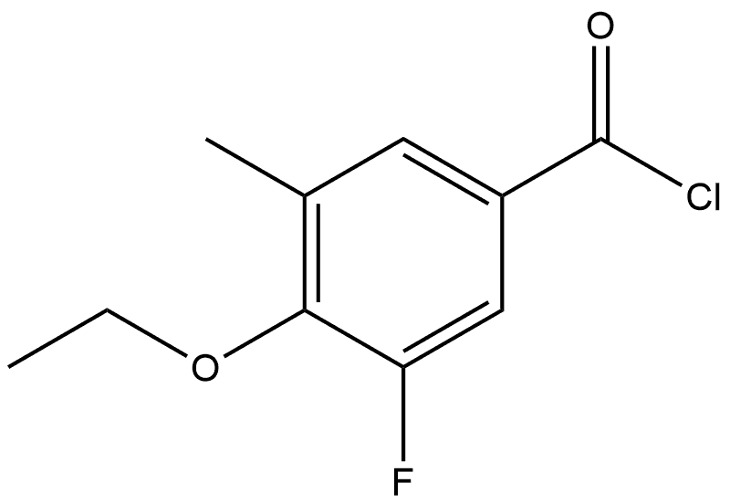 4-Ethoxy-3-fluoro-5-methylbenzoyl chloride Structure