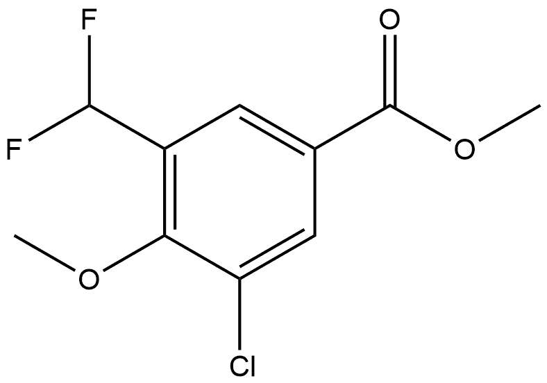 Methyl 3-chloro-5-(difluoromethyl)-4-methoxybenzoate Structure