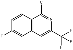 Isoquinoline, 1-chloro-6-fluoro-3-(trifluoromethyl)- 구조식 이미지