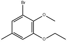 Benzene, 1-bromo-3-ethoxy-2-methoxy-5-methyl- Structure