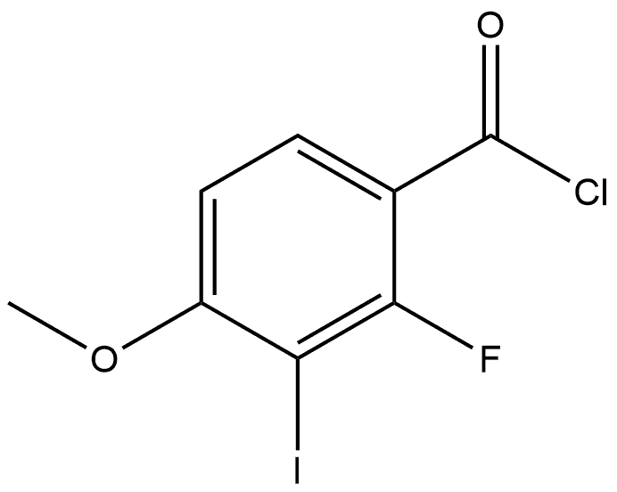 2-fluoro-3-iodo-4-methoxybenzoyl chloride Structure