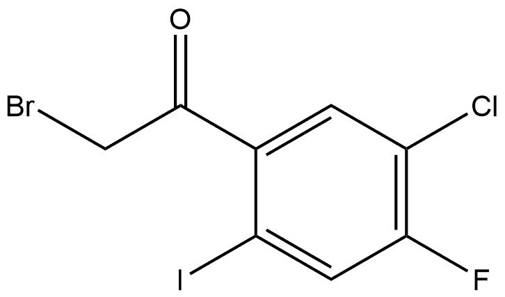 2-Bromo-1-(5-chloro-4-fluoro-2-iodophenyl)ethanone Structure