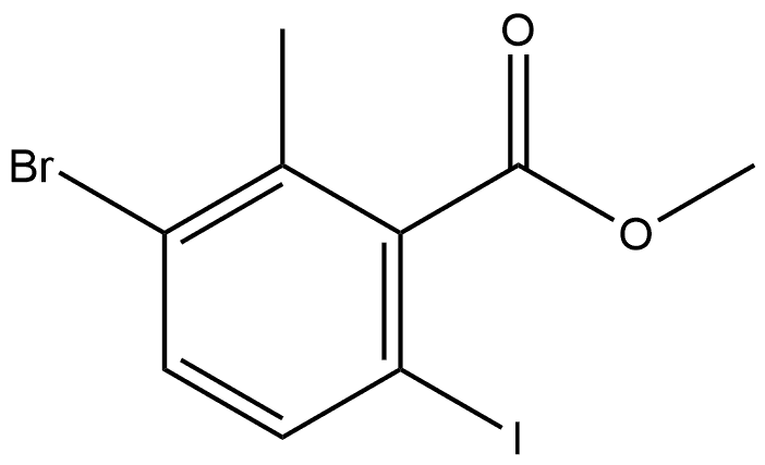 methyl 3-bromo-6-iodo-2-methylbenzoate Structure