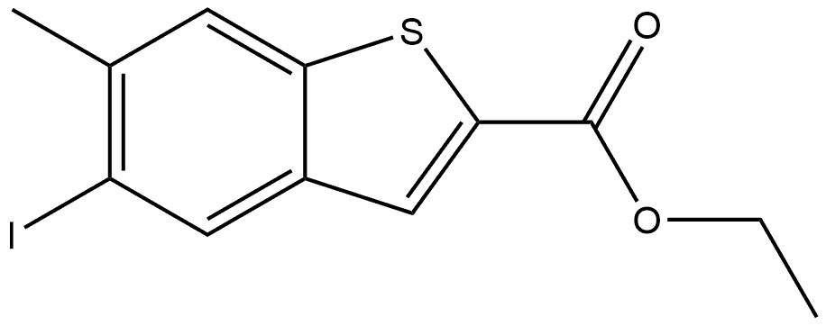 Ethyl 5-iodo-6-methylbenzo[b]thiophene-2-carboxylate Structure