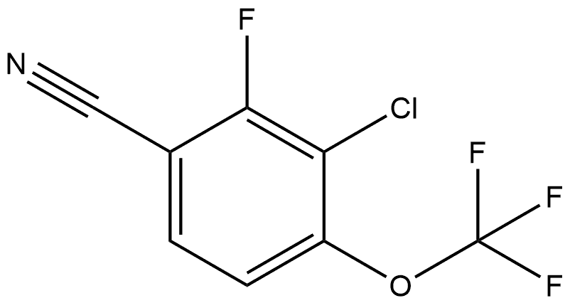 3-Chloro-2-fluoro-4-(trifluoromethoxy)benzonitrile 구조식 이미지