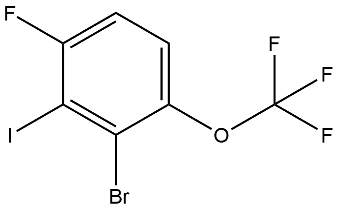 2-Bromo-4-fluoro-3-iodo-1-(trifluoromethoxy)benzene Structure