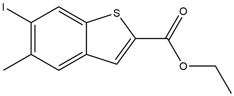 Ethyl 6-iodo-5-methylbenzo[b]thiophene-2-carboxylate Structure