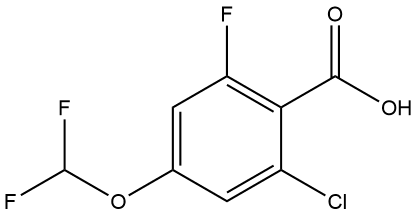 2-Chloro-4-(difluoromethoxy)-6-fluorobenzoic acid Structure