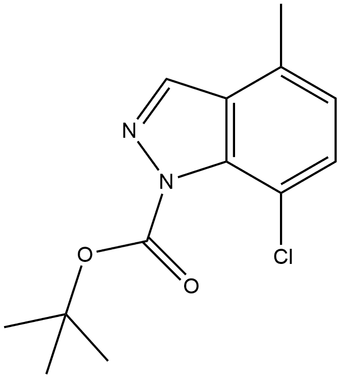 1,1-Dimethylethyl 7-chloro-4-methyl-1H-indazole-1-carboxylate Structure