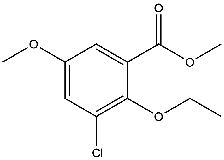 Methyl 3-chloro-2-ethoxy-5-methoxybenzoate Structure