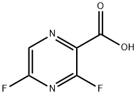 2-Pyrazinecarboxylic acid, 3,5-difluoro- Structure