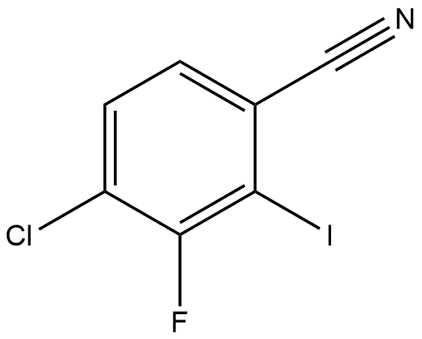 Benzonitrile, 4-chloro-3-fluoro-2-iodo- Structure