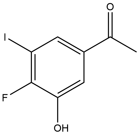 1-(4-Fluoro-3-hydroxy-5-iodophenyl)ethanone Structure