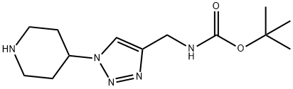 tert-butyl
N-{[1-(piperidin-4-yl)-1H-1,2,3-triazol-4-yl]methyl}c
arbamate Structure