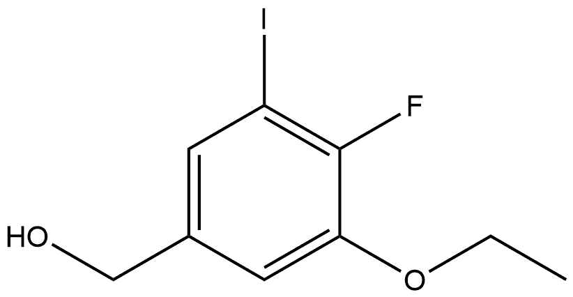 3-Ethoxy-4-fluoro-5-iodobenzenemethanol Structure