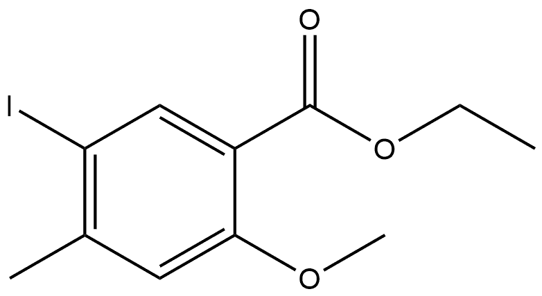 Ethyl 5-iodo-2-methoxy-4-methylbenzoate Structure