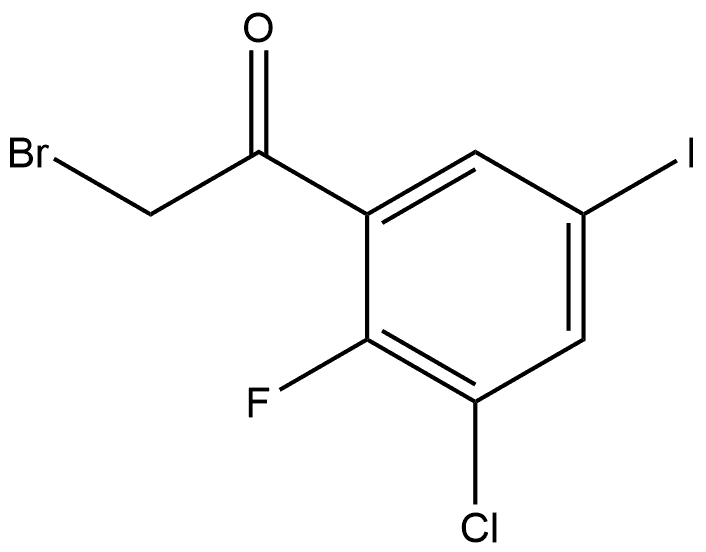 2-Bromo-1-(3-chloro-2-fluoro-5-iodophenyl)ethanone Structure