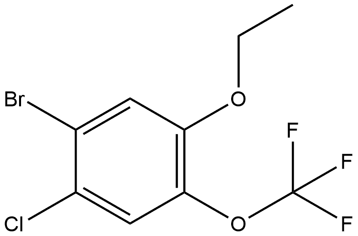 1-Bromo-2-chloro-5-ethoxy-4-(trifluoromethoxy)benzene Structure