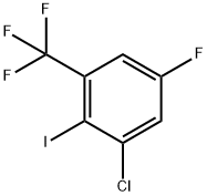 Benzene, 1-chloro-5-fluoro-2-iodo-3-(trifluoromethyl)- 구조식 이미지