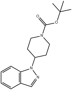 1-Piperidinecarboxylic acid, 4-(1H-indazol-1-yl)-, 1,1-dimethylethyl ester Structure