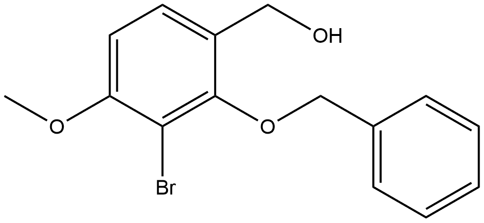 Benzenemethanol, 3-bromo-4-methoxy-2-(phenylmethoxy)- Structure