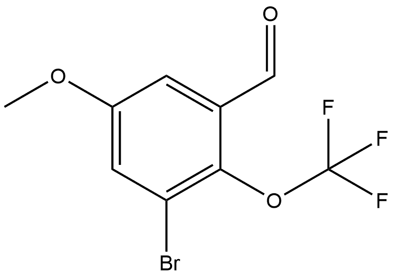 3-Bromo-5-methoxy-2-(trifluoromethoxy)benzaldehyde Structure