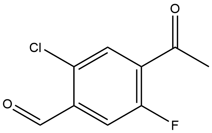 4-Acetyl-2-chloro-5-fluorobenzaldehyde Structure