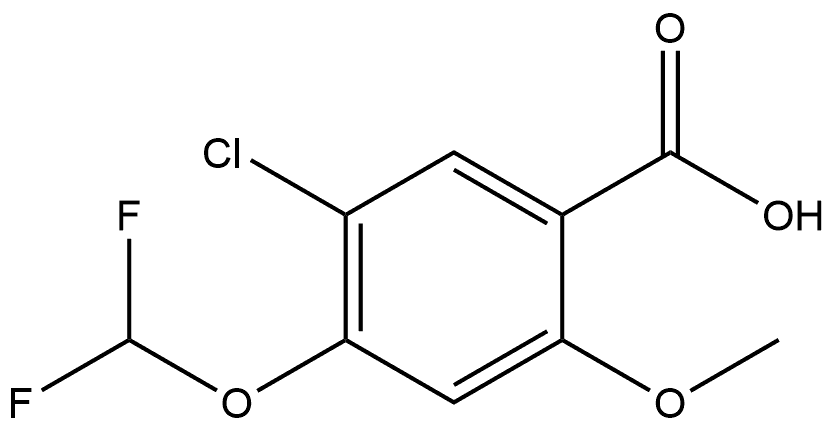 5-chloro-4-(difluoromethoxy)-2-methoxybenzoic acid Structure