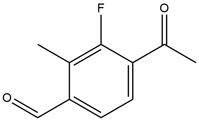 4-acetyl-3-fluoro-2-methylbenzaldehyde Structure