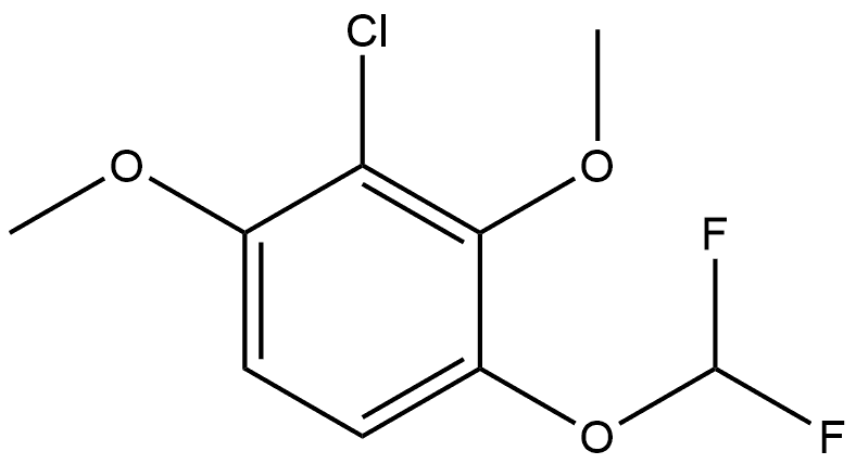 2-Chloro-4-(difluoromethoxy)-1,3-dimethoxybenzene Structure