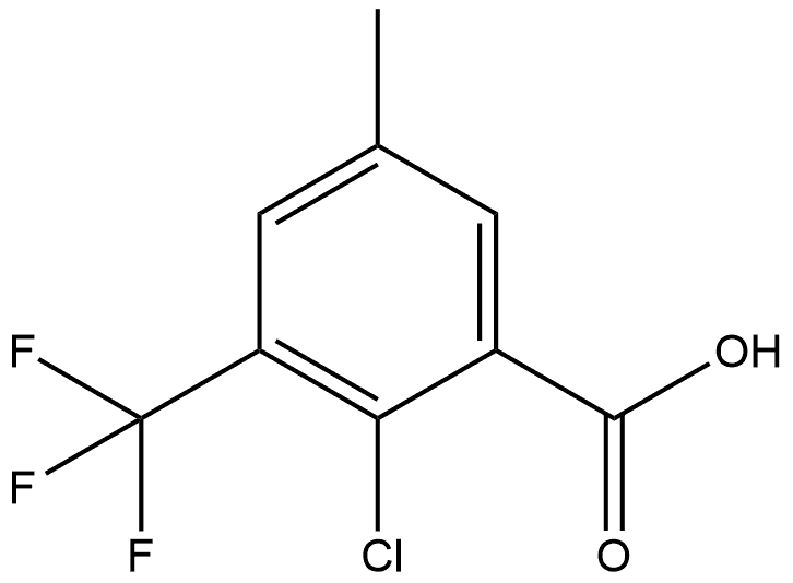 2-Chloro-5-methyl-3-(trifluoromethyl)benzoic acid Structure