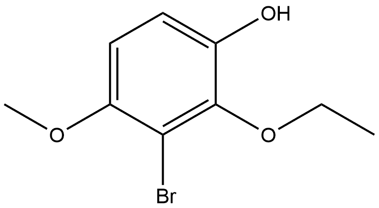 Phenol, 3-bromo-2-ethoxy-4-methoxy- Structure