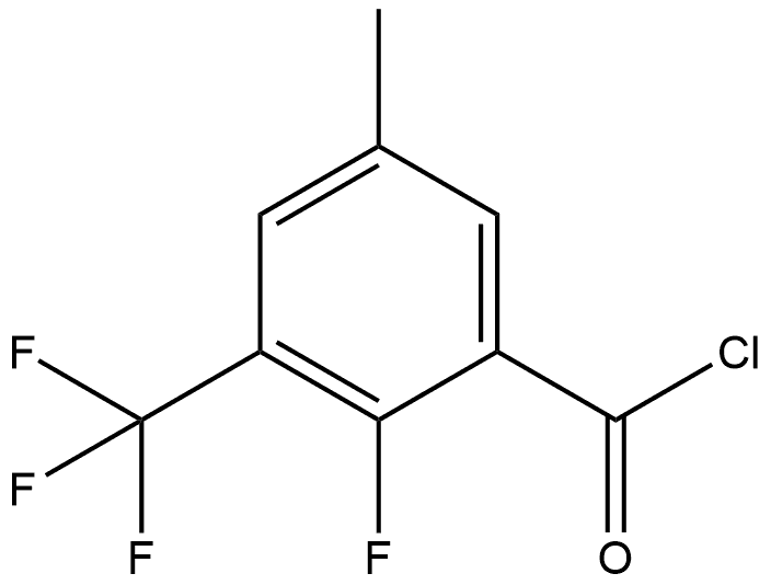 2-Fluoro-5-methyl-3-(trifluoromethyl)benzoyl chloride Structure