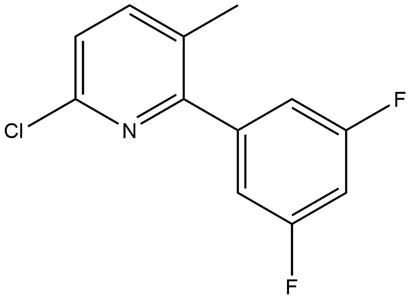 6-Chloro-2-(3,5-difluorophenyl)-3-methylpyridine Structure