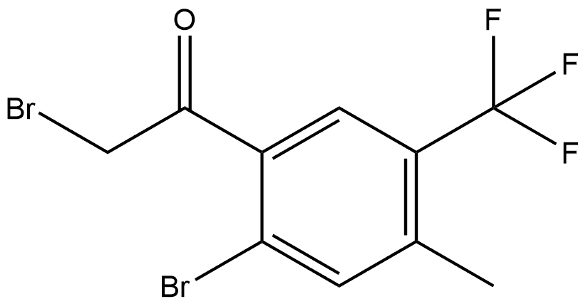 2-Bromo-1-[2-bromo-4-methyl-5-(trifluoromethyl)phenyl]ethanone Structure