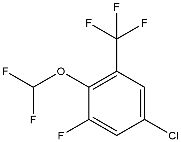 5-Chloro-2-(difluoromethoxy)-1-fluoro-3-(trifluoromethyl)benzene Structure