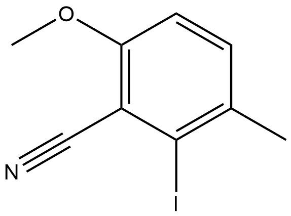 2-Iodo-6-methoxy-3-methylbenzonitrile Structure