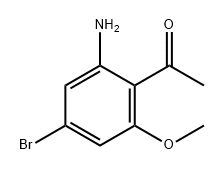 Ethanone, 1-(2-amino-4-bromo-6-methoxyphenyl)- Structure