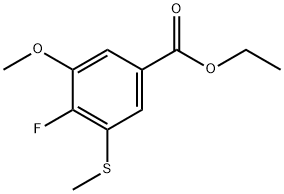 Ethyl 4-fluoro-3-methoxy-5-(methylthio)benzoate Structure